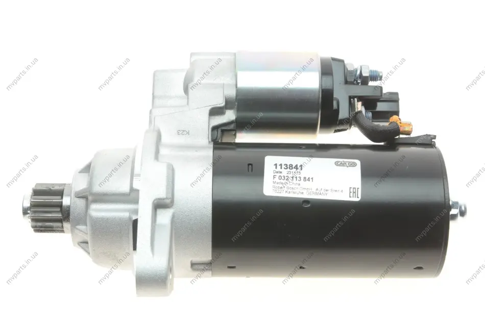 Стартер Audi A3/Q3/Skoda Fabia/Yeti/VW Caddy/T5/Golf/Passat 2.0 TDI/TSI 03-15 (12V/1.7kw) = 113841 HC- F 032 113 841 CARGO F-032-113-841 (фото 1)