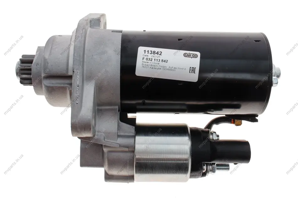 Стартер VW Caddy/T5 1.9TDI 03- (1.7kw) (z=10) = 113842 HC- F 032 113 842 CARGO F-032-113-842 (фото 1)