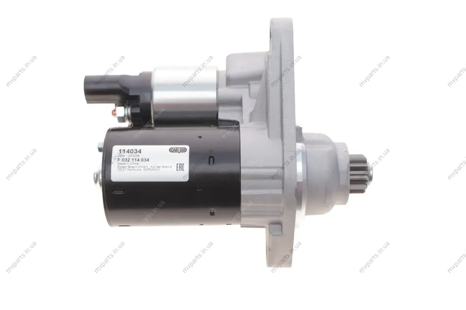 Стартер VW Golf V/VI 1.4/1.6 FSI 03-13 (1kw) (12V) (z=9/10) = 114034 HC- F 032 114 034 CARGO F-032-114-034 (фото 1)