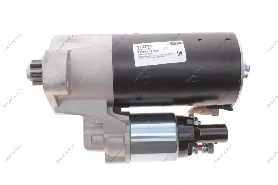 Стартер Audi Q7 06-15/VW Touareg 3.0 TDI 04-18 (12V/2.2kw) = 114775 HC- F 032 114 775 CARGO F-032-114-775 (фото 1)