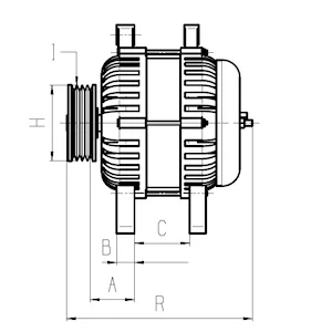 Генератор Ford Transit Custom 2.0 EcoBlue 15-23 (14V/240A) = 116635 HC- F 032 116 635 CARGO F-032-116-635