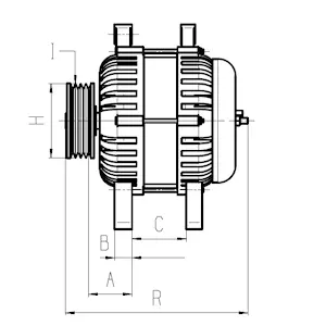 Генератор Audi A6 2.0 TDI 12-18 (14V/180A) = 116827 HC- F 032 116 827 CARGO F-032-116-827 (фото 1)