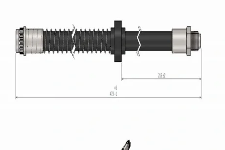 Шланг гальмівний (передній) Citroen Berlingo/Peugeot Partner 96- CAVO C800 524A Cavo C800-524A