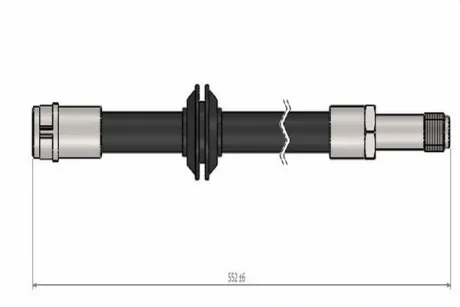 Шланг гальмівний (передній) MB Vito (W639) 03- (553mm) (M10x1mm) CAVO C900 405A Cavo C900-405A