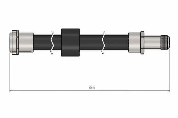 Шланг гальмівний (передній) MB Vito (W639) 03- (605mm) (М10x1mm) CAVO C900 673A Cavo C900-673A (фото 1)