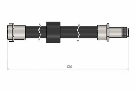 Шланг гальмівний (передній) MB Vito (W639) 03- (605mm) (М10x1mm) CAVO C900 673A Cavo C900-673A