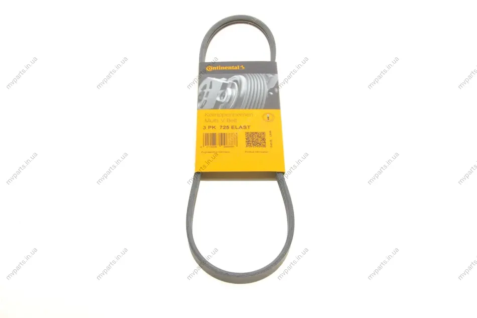 Ремінь генератора Ford Focus IV/Galaxy III/Mondeo V/Transit 2.0D/2.0DH 15- CONTINENTAL 3PK725 ELAST Contitech 3PK725-ELAST (фото 1)