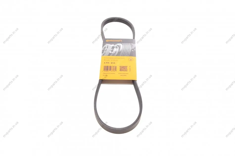 Ремінь генератора Nissan Primera 93-01/Peugeot 205/309 85-98/Hyundai Accent 1.1-1.6 95-10 CONTINENTAL Contitech 4PK815 (фото 1)