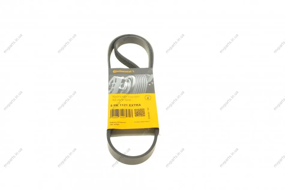 Ремінь генератора Volvo S40/S60/S80/V40/V60/V70/XC60/XC70 00- (5PK1121) CONTINENTAL 5PK1121 EXTRA Contitech 5PK1121-EXTRA (фото 1)