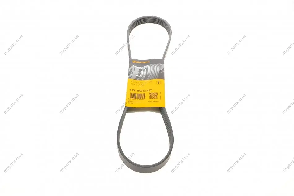 Ремінь генератора Ford Fiesta VI 1.25-1.6Ti 08- CONTINENTAL 6PK1033 ELAST Contitech 6PK1033-ELAST (фото 1)