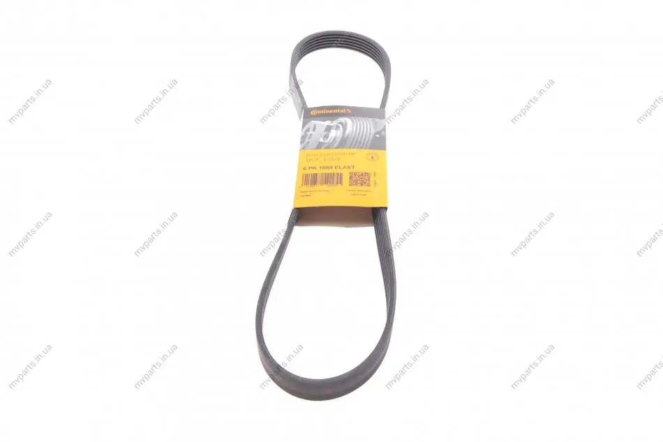 Ремінь генератора Ford Focus 1.6 04-/Volvo C30/S40/V50 05-12 CONTINENTAL 6PK1059 ELAST Contitech 6PK1059-ELAST (фото 1)