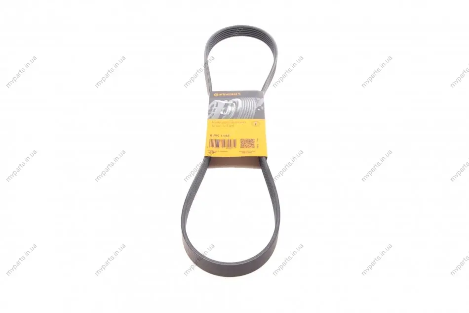Ремінь генератора Renault Master 2.2/2.5dCi 00-/Peugeot 306/405 1.8/1.9D 93-01/Ford Fiesta 1.8 00-02 CONTINENTAL Contitech 6PK1145 (фото 1)