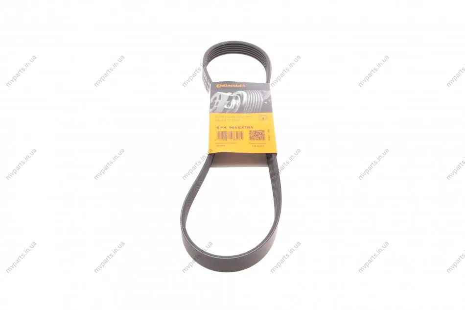 Ремінь генератора Citroen Berlingo/Peugeot Partner 1.6VTi 09- CONTINENTAL 6PK905 EXTRA Contitech 6PK905-EXTRA (фото 1)