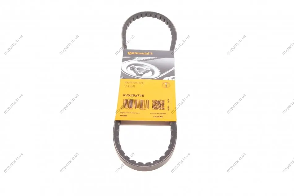 Ремінь генератора Fiat Ducato/Citroen Jumper 1.9D/2.0 94-01 CONTINENTAL Contitech AVX10X715 (фото 1)
