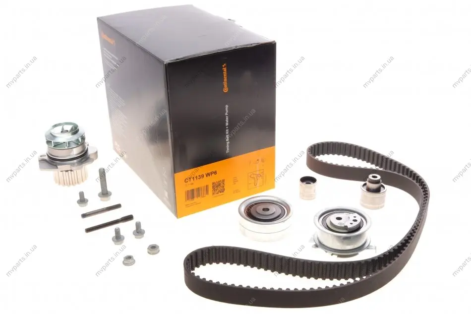 Комплект ГРМ + помпа Audi A3/A4/A5/A6/Q5/VW Caddy/Crafter/T5/T6 1.6TDI-2.0TDI 09- (25x160z) CONTINENTAL Contitech CT1139WP6 (фото 1)