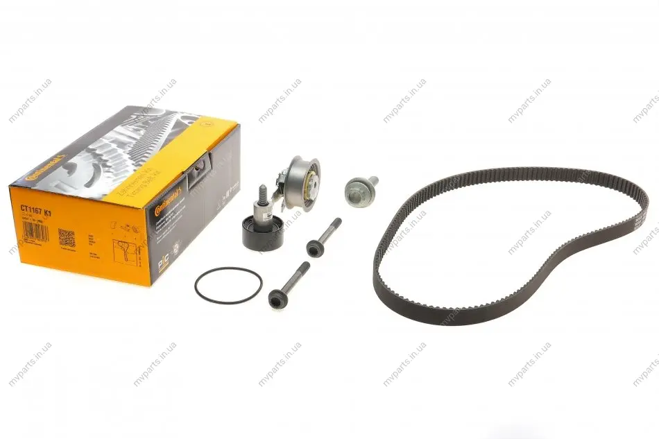 Комплект ГРМ VW Caddy IV 1.2-1.4TSI 15- (20x163z) CONTINENTAL Contitech CT1167K1 (фото 1)