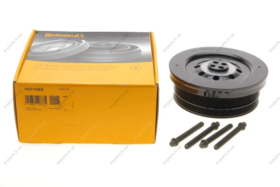 Шків колінвалу BMW 3 (E90/E91/E92)/5 (E60/E61)/X5 (E53/E70) 02-04 (6PK+4PK) (+ к-кт болтів) CONTINENTAL Contitech VD1105S (фото 1)