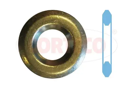 Шайба під форсунку Toyota Corolla/Rav4 2.0/2.2D 05- (7.5x17x3.6) (к-кт 4шт) CORTECO 49430768 (фото 1)