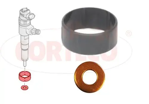 Ремкомплект форсунки Citroen C1/C2/C3/Peugeot 107 1.4 HDi 03- CORTECO 49445012 (фото 1)