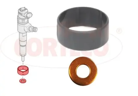 Ремкомплект форсунки Citroen C1/C2/C3/Peugeot 107 1.4 HDi 03- CORTECO 49445012