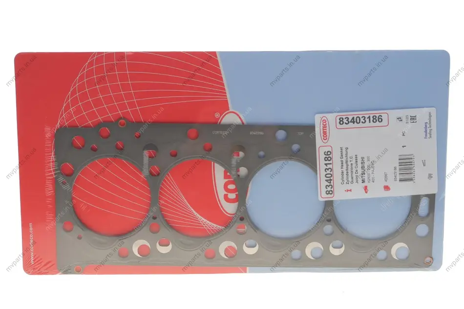 Прокладка ГБЦ Mitsubishi L200 2.5D 01-07 (1,55mm) (5 меток) CORTECO 83403186 (фото 1)