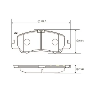 Колодки гальм Mitsubishi Eclipse Cross 17- перед. OLD CKM-79 (вир-во) CTR GK1448