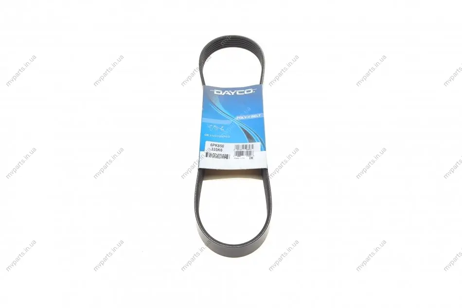 Ремінь генератора Citroen C1/Peugeot 107/Toyota Aygo 1.0 i 05-14 DAYCO 6PK850 (фото 1)