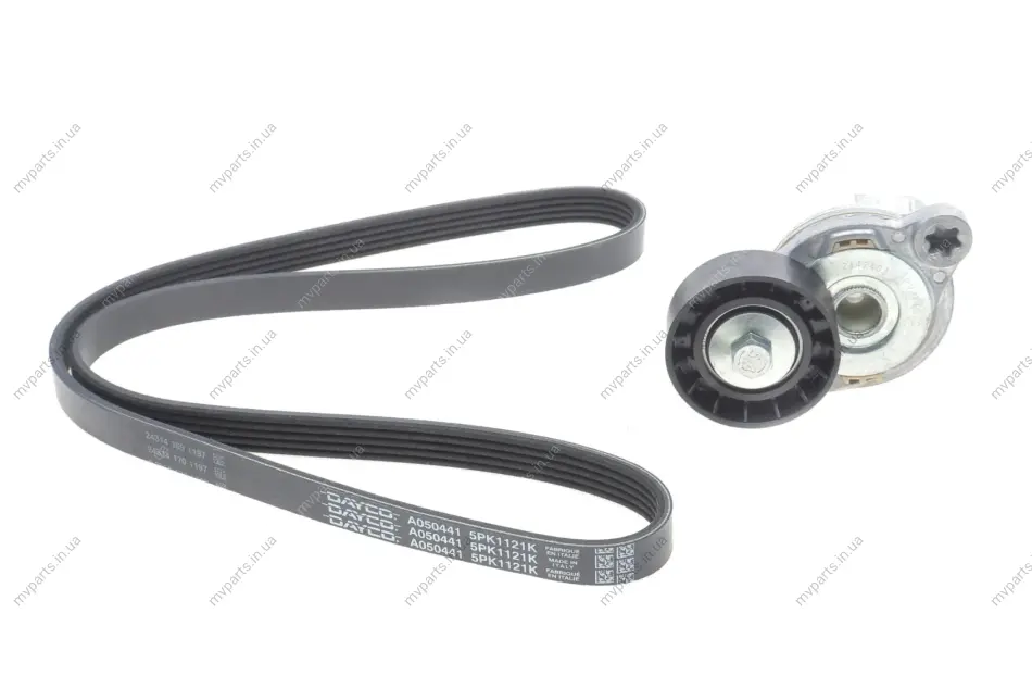 Комплект ременя генератора Volvo S40/S60/S80/V40/V60/V70/XC60/XC70 1.9/2.0/2.4D 00- (5PK1121K) DAYCO KPV279 (фото 1)