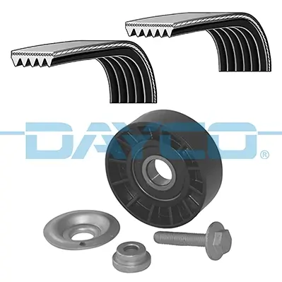 Комплект ременя генератора Fiat Ducato 2.8D 00-02 (5PK1100+6PK996+APV1026) DAYCO KPV475 (фото 1)