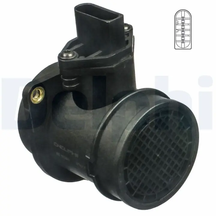 Витратомір повітря Audi A6/VW Golf IV 1.8T 97-06 DELPHI Delphi AF10261-12B1 (фото 1)