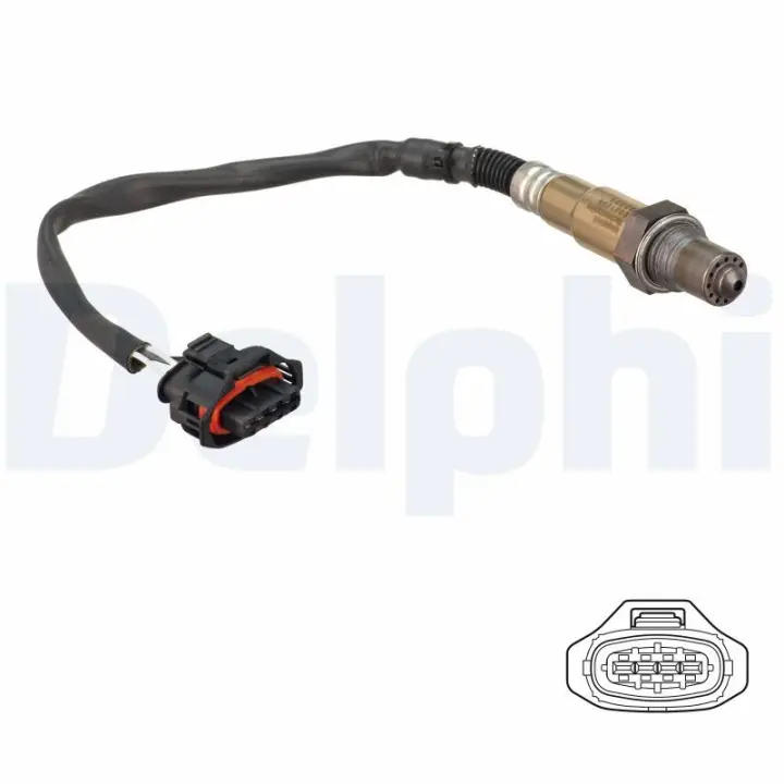Лямбда зонд Opel Astra H 1.6 04-10/Vectra 2.6 00-03/Zafira 1.6 05-12 DELPHI Delphi ES21286-12B1 (фото 1)