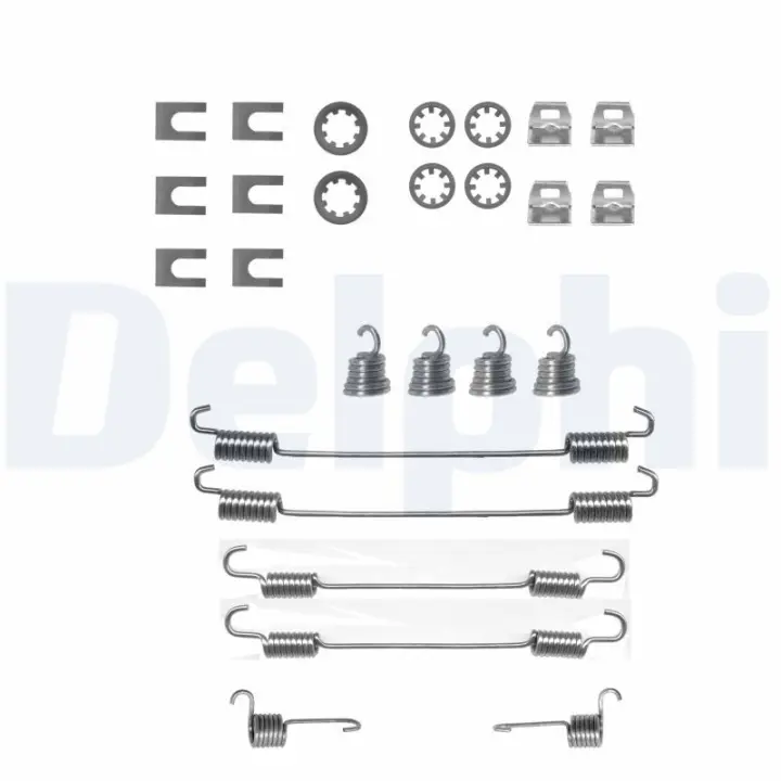Комплект пружинок колодок ручника Citroen C3/Xsara/Peugeot 207/208/301/306/406 1.0-2.0 95- DELPHI Delphi LY1111 (фото 1)