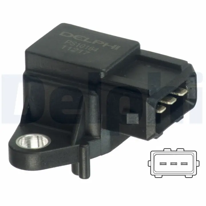 Датчик тиску наддува BMW 5 (E60) 2.0-3.0d (M47/N47/M57) 01-12 DELPHI Delphi PS10164 (фото 1)