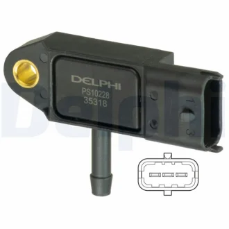 Датчик тиску наддува Renault Kangoo 1.5dCi/Trafic 1.9dCi 01- DELPHI Delphi PS10228