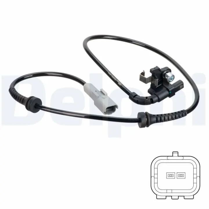 Датчик ABS (задній) Citroen C4 I/II 04-/Peugeot 307 07-14 DELPHI Delphi SS20694 (фото 1)
