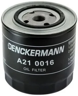 Фільтр оливний двигуна VW T4 1.9 D 90-03, AUDI 100 2.0-2.4 D 82-94 (вир-во DENCKERMANN) Denckermann A210016