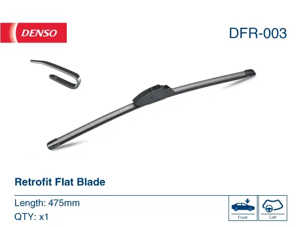 Щітка склоочис. 475 безкаркасна (вир-во Denso) DENSO DFR-003 (фото 1)