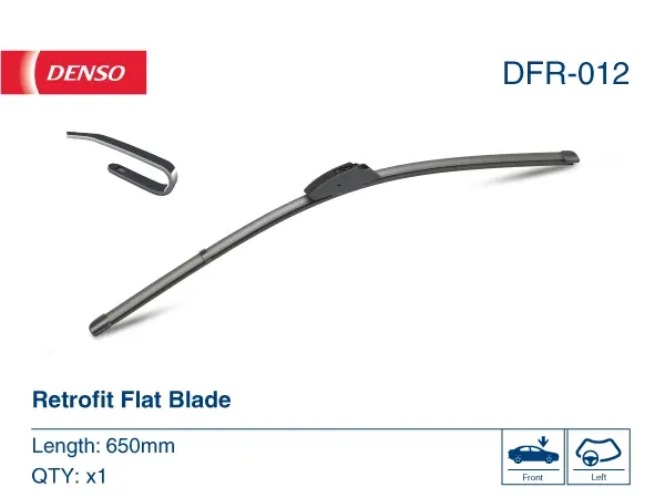 Щітка склоочисника 650 мм безкаркасна (вир-во Denso) DENSO DFR-012 (фото 1)