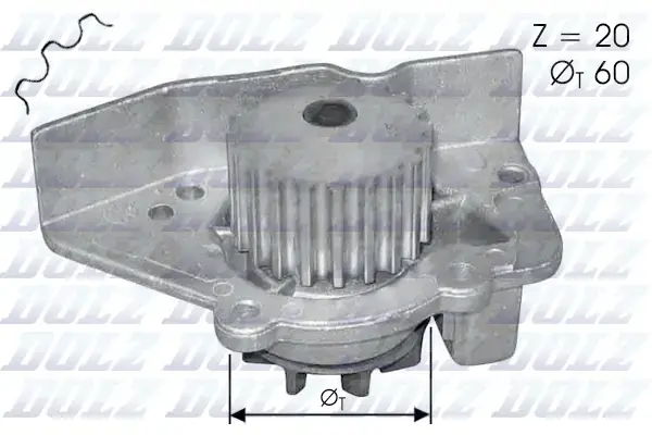 Насос водяний (вир-во Dolz) DOLZ N405 (фото 1)
