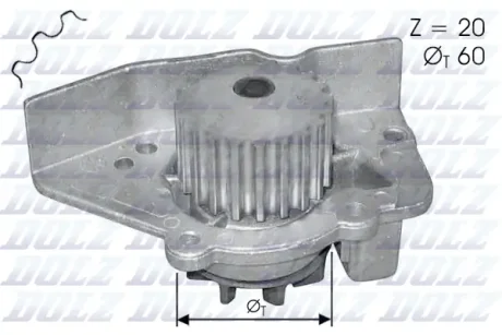 Насос водяний (вир-во Dolz) DOLZ N405