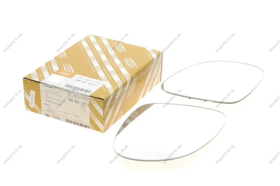 Скло дзеркала VW Tiguan 07-18 (R) DPA 88571229302 (фото 1)