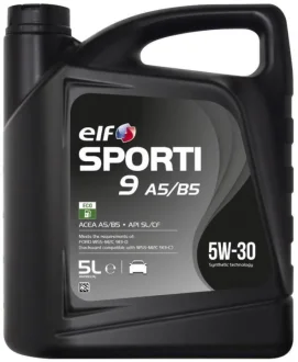 Олива моторна SPORTI 9 A5/B5 5W-30 (Каністра 5л) ELF 214250