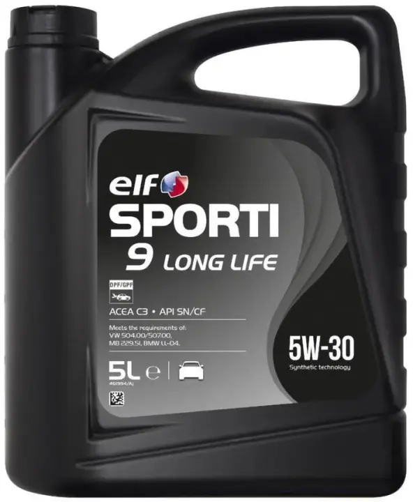 Олива моторна SPORTI 9 LONG LIFE 5W-30 (Каністра 5л) ELF 214251 (фото 1)