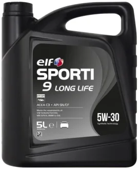 Олива моторна SPORTI 9 LONG LIFE 5W-30 (Каністра 5л) ELF 214251