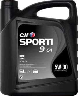 Олива моторна SPORTI 9 C4 5W-30 (Каністра 5л) ELF 214332