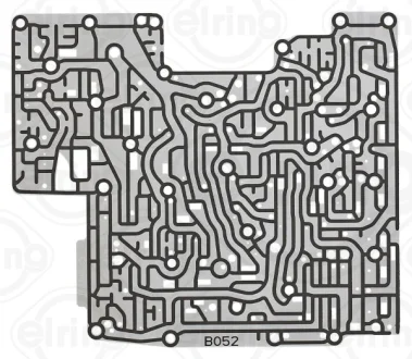 Сепараторна пластина гідроблоку (ZF6HP19/ZF6HP26/ZF6HP32) 040.383 ELRING 040-383