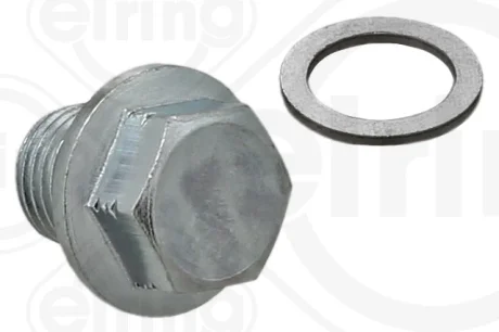 Різьбова пробка, масляний піддон з шайбою ущільнюючою M14x1,5x15 (вир-во Elring) ELRING 105-630