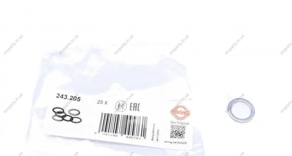 Шайба болта зливу оливи VW Passat 2.5 TDI 98-05 (14x20x1.5) 243.205 ELRING 243-205 (фото 1)