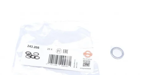 Шайба болта зливу оливи VW Passat 2.5 TDI 98-05 (14x20x1.5) 243.205 ELRING 243-205