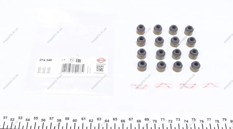 Сальник клапана (впуск/випуск) Toyota Avensis/Corolla/Land Cruiser 2.0D/2.2D/4.5D 05- (к-кт) 274.340 ELRING 274-340 (фото 1)
